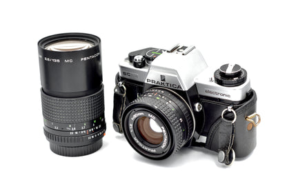 Praktica BC auto + Pentacon 50mm 1.8 et 135mm 2.8