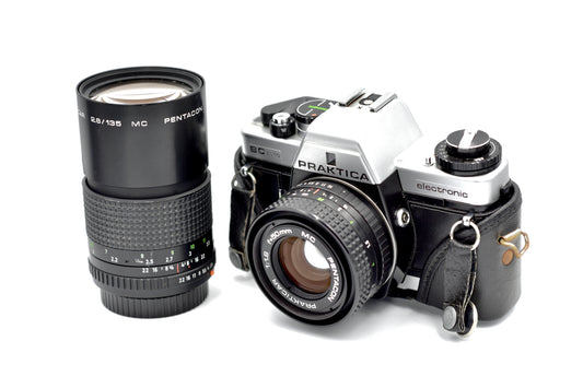 Praktica BC auto + Pentacon 50mm 1.8 et 135mm 2.8